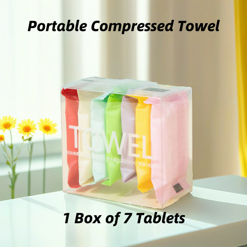READY STOCK‼️ Disposable Compressed Towel | Travel Cotton Face Towel |  一次性便携式压缩毛巾 | 旅行棉质洁面巾 | 加厚湿干两用 | 卫生便捷