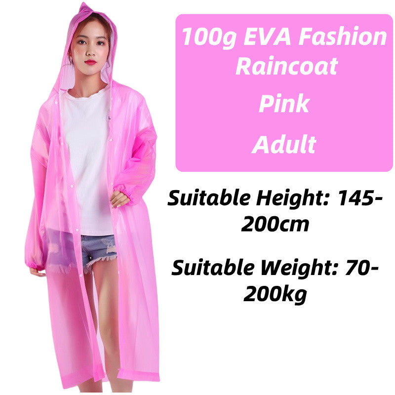 READY STOCK‼️ Unisex EVA Raincoat Foldable Waterproof Hoodie Poncho Jas Hujan Tebal Outdoor  雨衣
