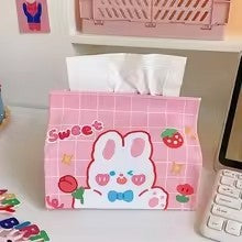 【ReadyStock】Korean Style Tissue Box Cute Cartoon Animal PU Desktop Tissue Storage Box Removable Tissue Box可爱卡通纸巾收纳盒