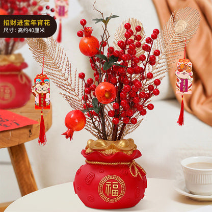 2025 New Year's Blessing Barrel Decoration Spring Festival Decoration Supplies 2025蛇年福桶新年装饰春节布置用品