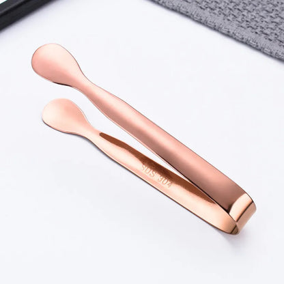 READY STOCK  Stainless Steel Mini Ice Tongs Multifunctional Tea Set Food Serving Tools Bar Kitchen Utensils 不锈钢迷你冰钳