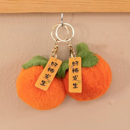 Plush Toy Creative Cushion Pillow Cute Fruit Simulation Persimmon Home Decoration Sofa Bay Window Car Ornaments