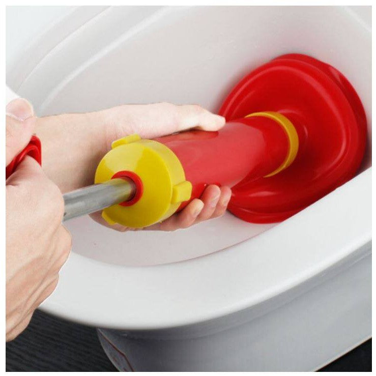 READY STOCK! Multi Drain Buster Plunger Powerful Sink Toilet Clog Sucker w/ 2 Suckers Red 马桶强力疏通器