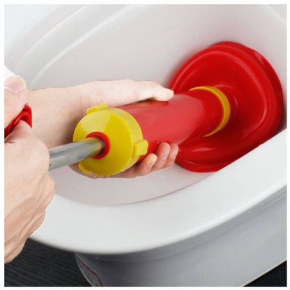 READY STOCK! Multi Drain Buster Plunger Powerful Sink Toilet Clog Sucker w/ 2 Suckers Red 马桶强力疏通器