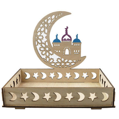 Wooden Pendant EID Mubarak 2025 Ramadan Decoration For Home Kareem Ramadan And Eid Decor Eid AL Adha Islamic Muslim