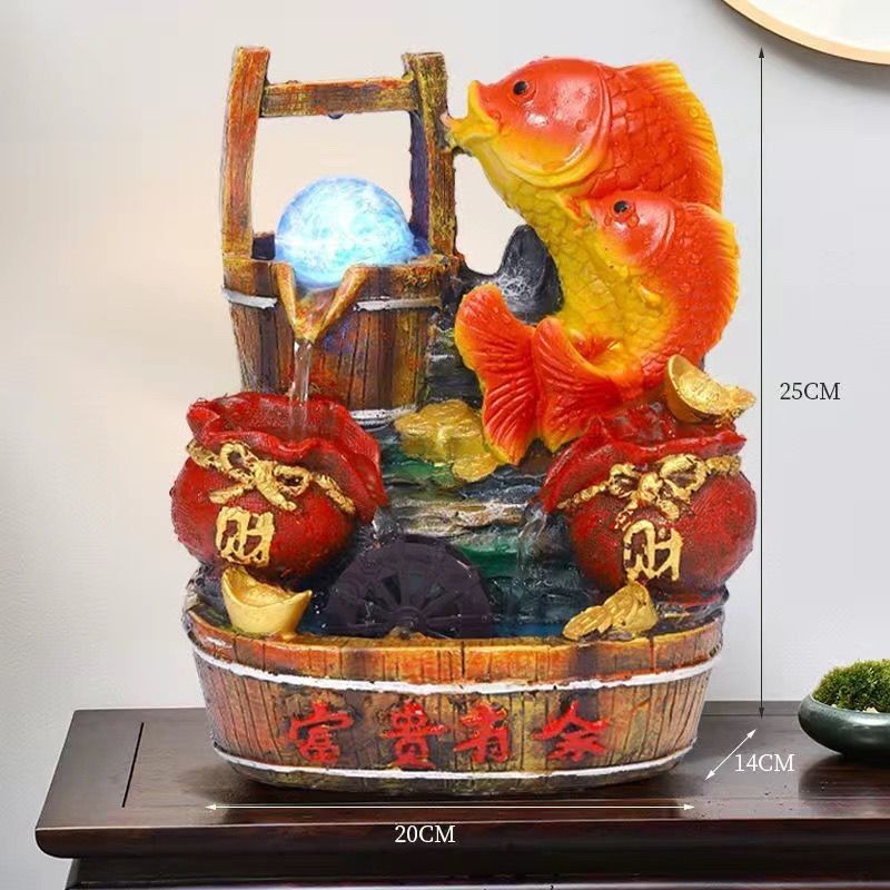 Flowing Water Ornaments For Living Room Car Office Decorations Mountain View Opening Housewarming Gift 流水摆件客厅车办公室装饰品