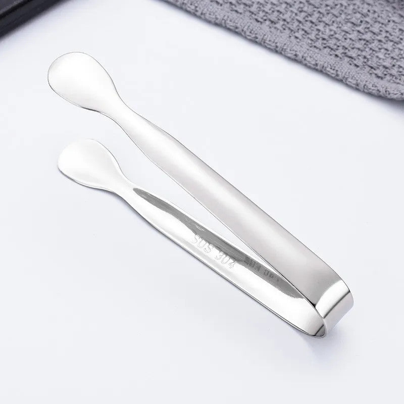 READY STOCK  Stainless Steel Mini Ice Tongs Multifunctional Tea Set Food Serving Tools Bar Kitchen Utensils 不锈钢迷你冰钳