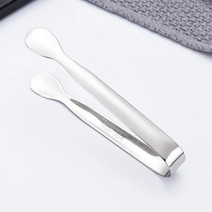 READY STOCK  Stainless Steel Mini Ice Tongs Multifunctional Tea Set Food Serving Tools Bar Kitchen Utensils 不锈钢迷你冰钳