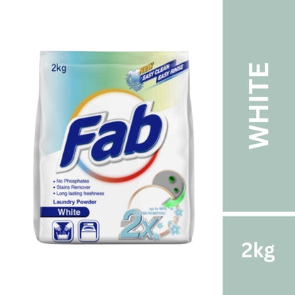READY STOCK!!! FAB Detergent Laundry Powder (1.9kg/2kg) 1 Box Of 5 Pack