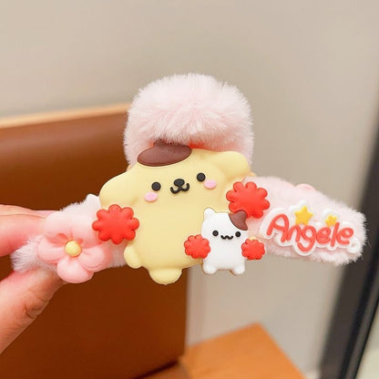 【READY STOCK 】Elegant Plush Hair Clip Claw Korean Style Fashion Big Hair Clamp Women's Hair Accessories ZJ-888bb
