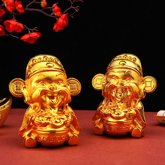 [CNY 2025] Ready Stock Fortune God Lucky God Gift Coins Money Saving Bank 新年元旦装饰品2025财神爷/存钱罐 金扑满 礼蓝礼品