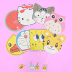 Creative Cute Cartoon Pattern Portable Mini Plastic Handheld Fan with Many Interesting Shapes for Party Favors