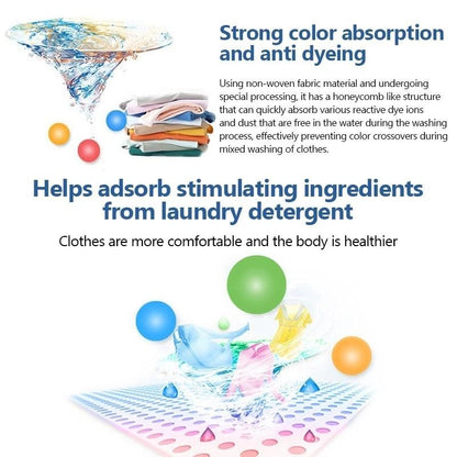 READY STOCK 50pcs Anti Dye Sheet Mix Color Proof Absorption Sheet Anti Dyed Cloth Laundry Paper 防串染洗衣吸色片
