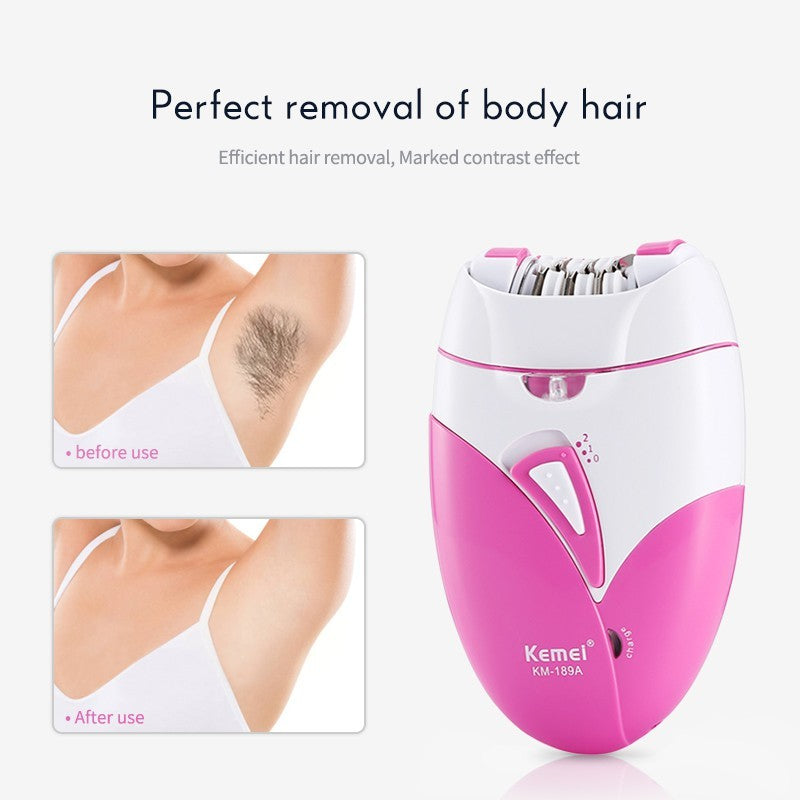 READY STOCK!!! Kemei KM-189A Women Epilator Rechargeable Hair Removal Machine Electric Shaver 科美脱毛仪