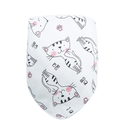 READY STOCK!!!Baby Kids Triangle Towel Baby Cotton Toddler Towel Baby Bib With Button Bibik Bayi 343