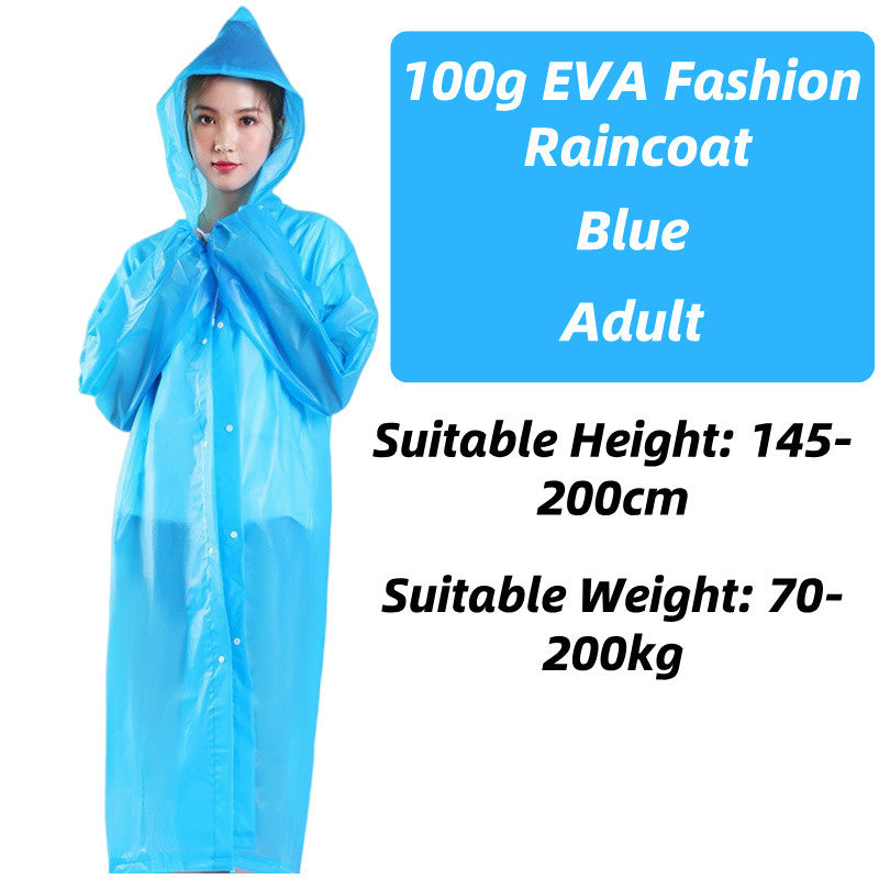 READY STOCK‼️ Unisex EVA Raincoat Foldable Waterproof Hoodie Poncho Jas Hujan Tebal Outdoor  雨衣