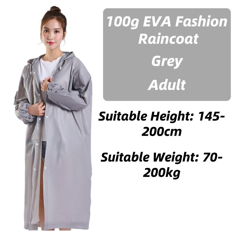 READY STOCK‼️ Unisex EVA Raincoat Foldable Waterproof Hoodie Poncho Jas Hujan Tebal Outdoor  雨衣