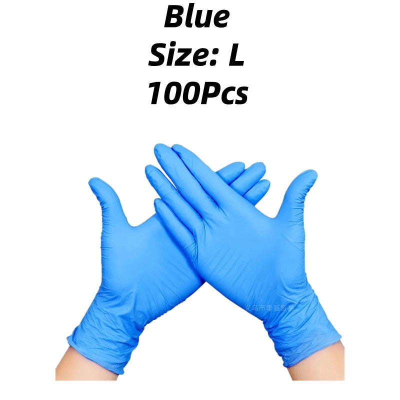 (READY STOCK) 100pcs Disposable Nitrile Gloves Black/Blue Sarung Tangan Hitam/Biru 一次性手套 S/M/L/XL