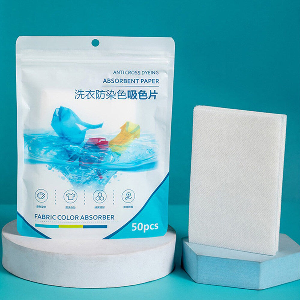 READY STOCK 50pcs Anti Dye Sheet Mix Color Proof Absorption Sheet Anti Dyed Cloth Laundry Paper 防串染洗衣吸色片