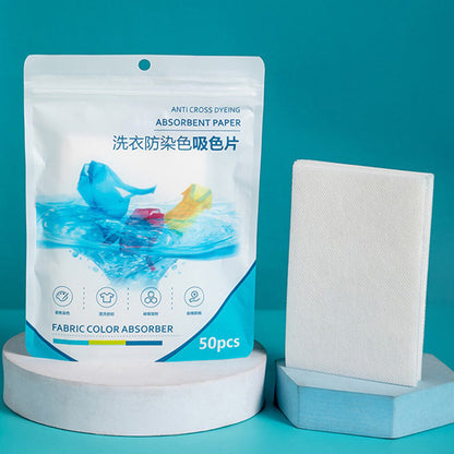 READY STOCK 50pcs Anti Dye Sheet Mix Color Proof Absorption Sheet Anti Dyed Cloth Laundry Paper 防串染洗衣吸色片