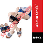 (READYSTOCK) Sequin flip-flops Europe Station muffin platform style beach shoes wear casual flip-flops 808-C11 亮片厚底人字拖