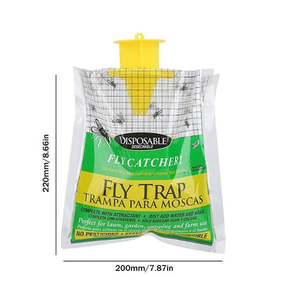 Fly Catcher Bag Hangende Vliegen Flytrap Flytraps Pack Wateroplosbaar Wegwerp Niet-toxisch 一次性捕蝇袋