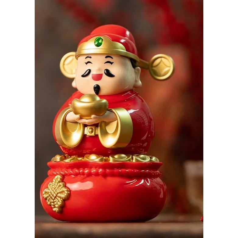 READY STOCK!!!Chinese Lucky Cat Nodding Lucky Gift Wealth Waving Shaking Hand Fortune Welcome Cat Home Craft太阳能招财猫/财神爷