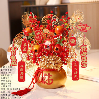 2025 Snake Year Fu Bucket DIY Material Package New Year Decoration Supplies 2025蛇年福桶diy材料包新年装饰布置用品抱抱桶乔迁之喜摆件