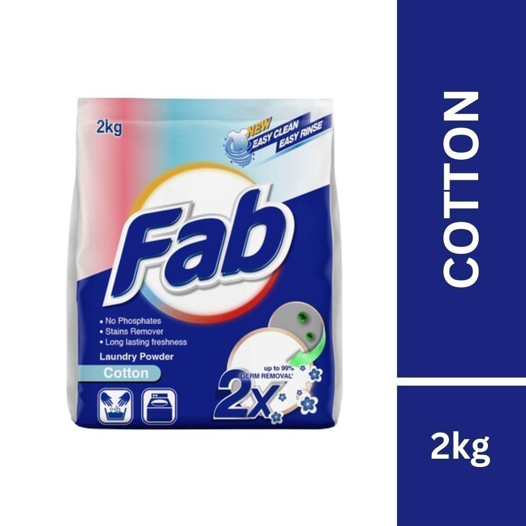 READY STOCK!!! FAB Detergent Laundry Powder (1.9kg/2kg) 1 Box Of 5 Pack