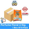 [READY STOCK] HERO 99 Detergent Powder 2.1KG | Powerful Stain Removal | Fresh Scent Laundry Detergent 1 Box 8 Pack