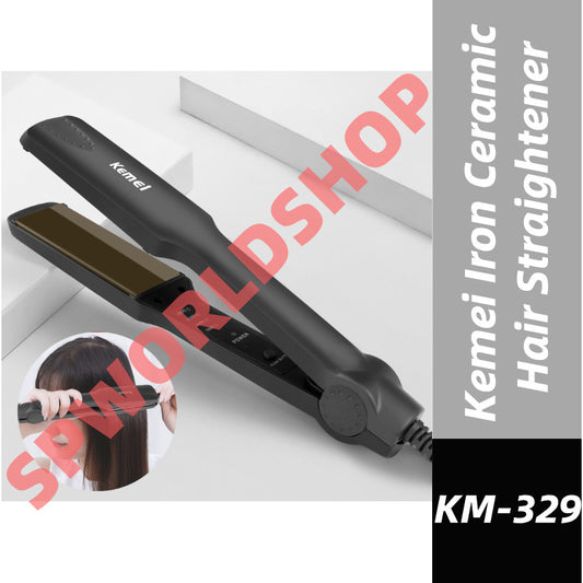 READY STOCK Kemei Km-329 Iron Ceramic Hair Straightener Styling Tools Machine Original Professional For Anion Care 离子直发器