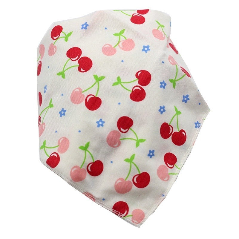 READY STOCK!!!Baby Kids Triangle Towel Baby Cotton Toddler Towel Baby Bib With Button Bibik Bayi 343
