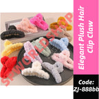 【READY STOCK 】Elegant Plush Hair Clip Claw Korean Style Fashion Big Hair Clamp Women's Hair Accessories ZJ-888bb