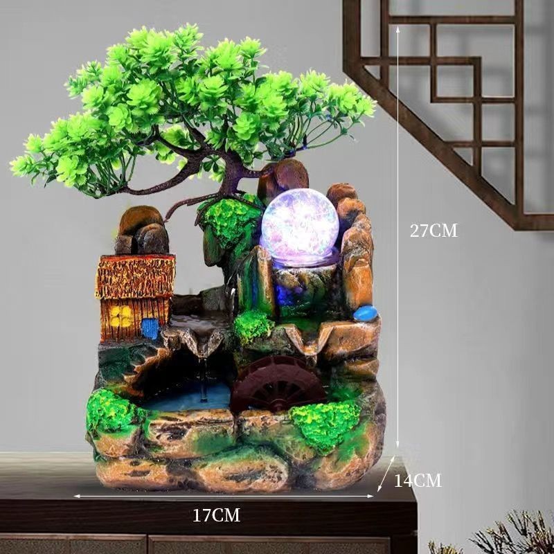 Flowing Water Ornaments For Living Room Car Office Decorations Mountain View Opening Housewarming Gift 流水摆件客厅车办公室装饰品