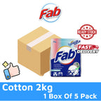 READY STOCK!!! FAB Detergent Laundry Powder (1.9kg/2kg) 1 Box Of 5 Pack