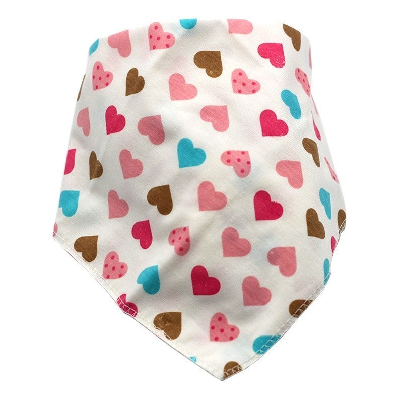 READY STOCK!!!Baby Kids Triangle Towel Baby Cotton Toddler Towel Baby Bib With Button Bibik Bayi 343