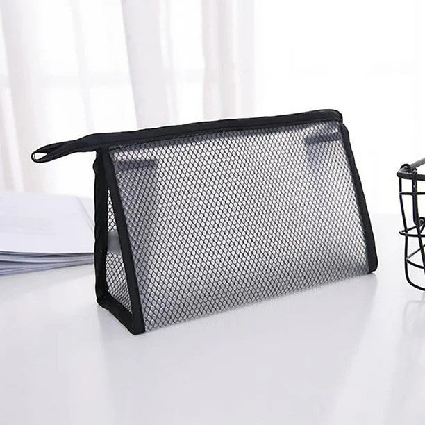 【READY STOCK】Portable PVC Travel Toiletry Bag | Waterproof Grid Makeup Organizer Bag 旅行携手洗漱包