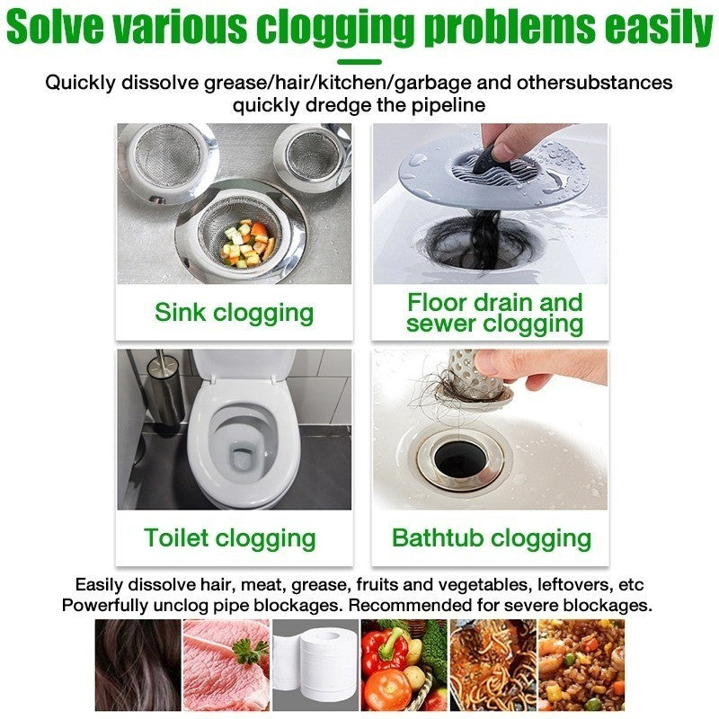【READY STOCK】500ml Powerful Pipe Dredging Agent – Sink, Toilet, Floor Drain Cleaner 强力管道疏通剂