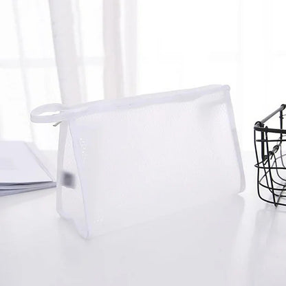 【READY STOCK】Portable PVC Travel Toiletry Bag | Waterproof Grid Makeup Organizer Bag 旅行携手洗漱包