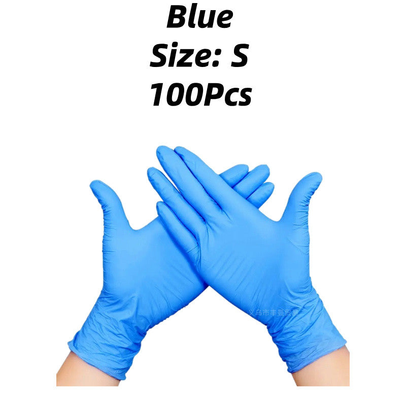 (READY STOCK) 100pcs Disposable Nitrile Gloves Black/Blue Sarung Tangan Hitam/Biru 一次性手套 S/M/L/XL