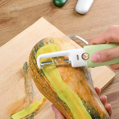 2 in 1 Portable Stainless Steel Fruit Peeler Knife Multifunction Peeler Home Kitchen Outdoor Fruit Knives 削皮水果刀