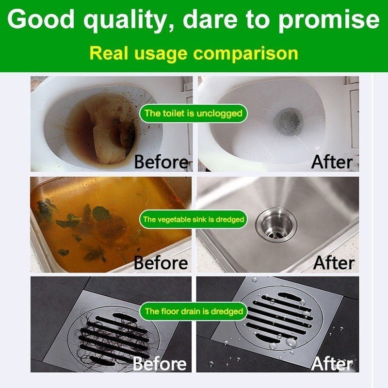 【READY STOCK】500ml Powerful Pipe Dredging Agent – Sink, Toilet, Floor Drain Cleaner 强力管道疏通剂