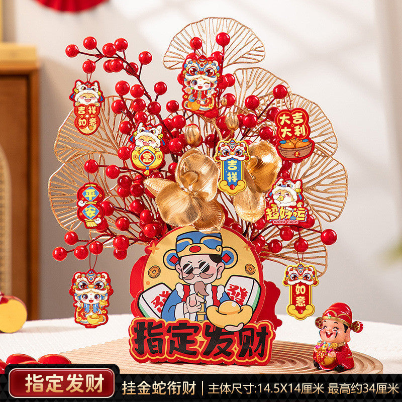 2025 New Year's Blessing Barrel Decoration Spring Festival Decoration Supplies 2025蛇年福桶新年装饰春节布置用品