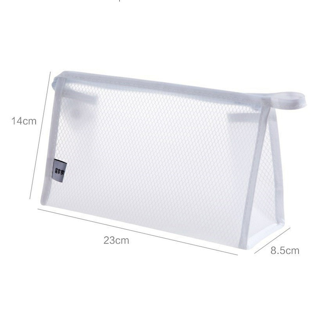 【READY STOCK】Portable PVC Travel Toiletry Bag | Waterproof Grid Makeup Organizer Bag 旅行携手洗漱包
