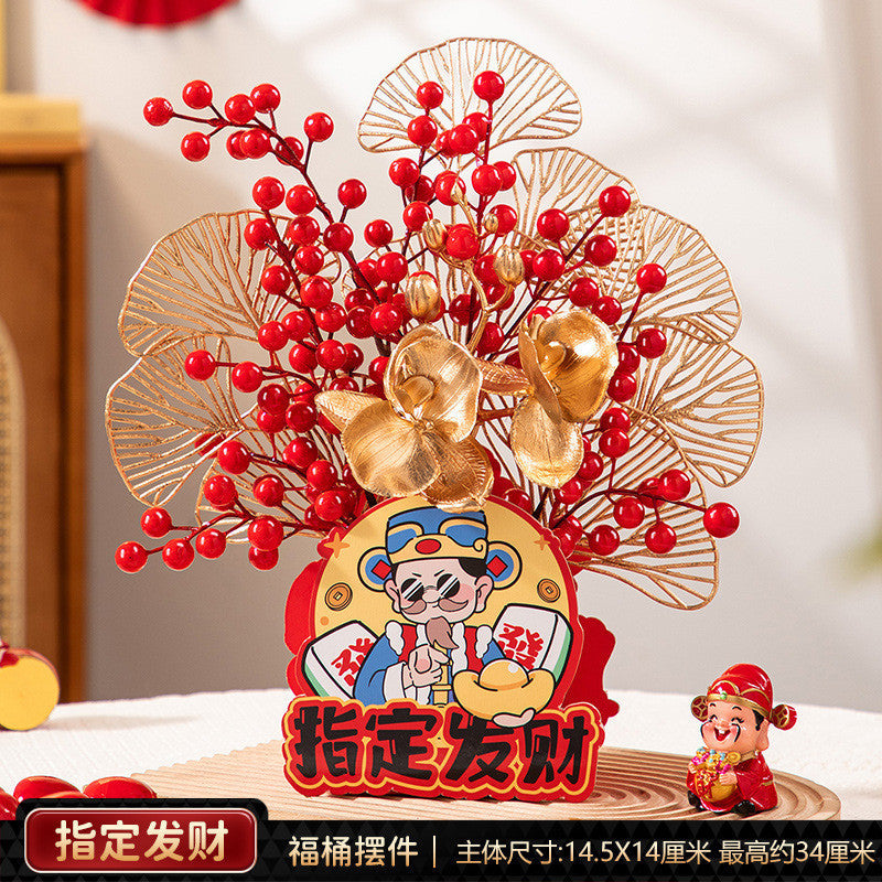 2025 New Year's Blessing Barrel Decoration Spring Festival Decoration Supplies 2025蛇年福桶新年装饰春节布置用品