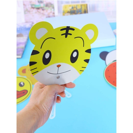 Creative Cute Cartoon Pattern Portable Mini Plastic Handheld Fan with Many Interesting Shapes for Party Favors