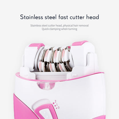 READY STOCK!!! Kemei KM-189A Women Epilator Rechargeable Hair Removal Machine Electric Shaver 科美脱毛仪