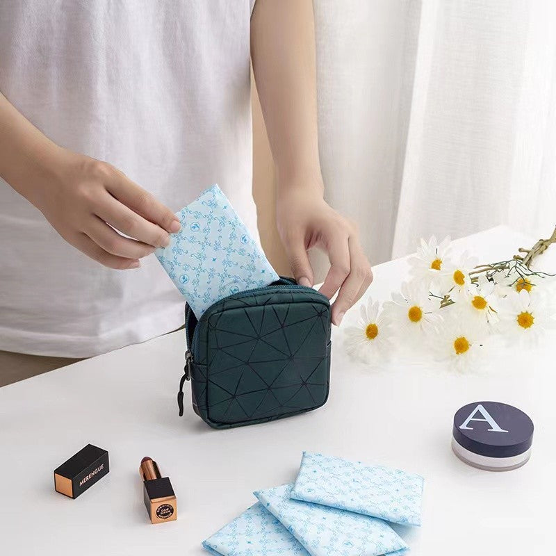 【READY STOCK】Portable Sanitary Pad Storage Pouch｜Cute Period Organizer Bag for Women 便携卫生巾收纳包