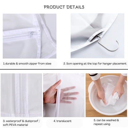READY STOCK! Clothes Dust Cover Garment Bag Plastic Clothes Blazer Bag suit coat cloth cover 衣物防尘罩