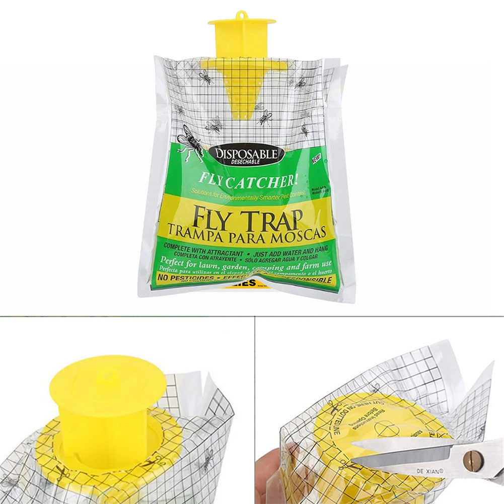 Fly Catcher Bag Hangende Vliegen Flytrap Flytraps Pack Wateroplosbaar Wegwerp Niet-toxisch 一次性捕蝇袋